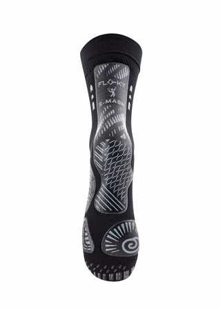 Floky S-MASH 3D Padel Sock Black (Enhanced Stability & Support)